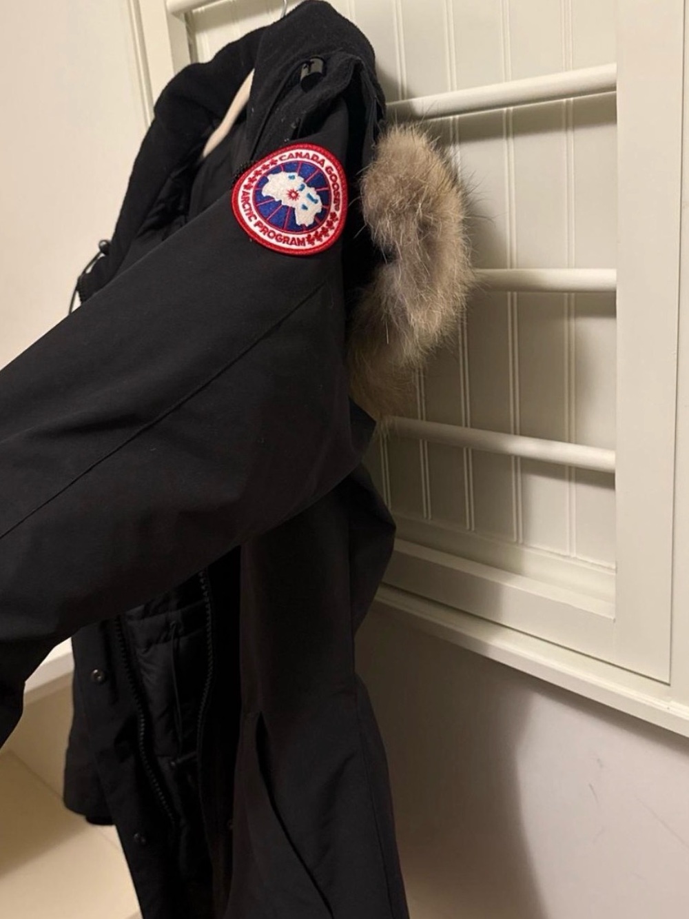 Canada Goose Black Parka with Natural Fur Trim